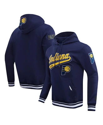 Men's Pro Standard Navy Indiana Pacers Script Tail Pullover Hoodie