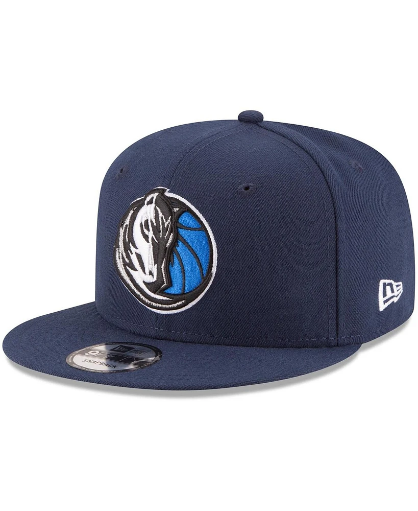 Men's New Era Navy Dallas Mavericks Official Team Color 9FIFTY Snapback Hat