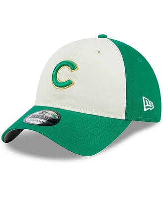 Men's New Era White, Green Chicago Cubs 2024 St. Patrick's Day 9TWENTY Adjustable Hat