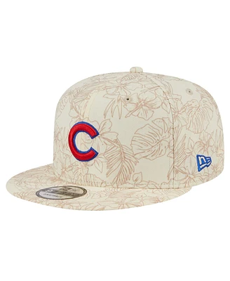 Men's New Era Cream Chicago Cubs Spring Training Leaf 9FIFTY Snapback Hat