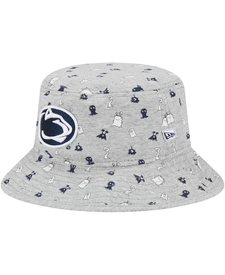 Toddler Boys and Girls New Era Heather Gray Penn State Nittany Lions Critter Bucket Hat