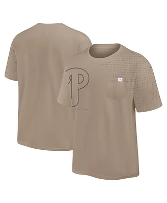 Men's Nike Khaki Philadelphia Phillies Statement Max90 Pocket T-shirt