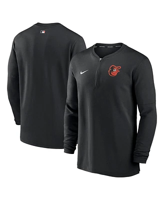 Men's Nike Black Baltimore Orioles Authentic Collection Game Time Performance Quarter-Zip Top