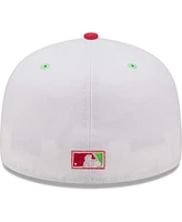 Men's New Era White, Coral Chicago Cubs 1990 Mlb All-Star Game Strawberry Lolli 59FIFTY Fitted Hat
