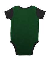 Baby Boys and Girls Green, Black New York Jets Home Field Advantage Three-Piece Bodysuit, Bib Booties Set