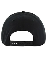 Men's '47 Brand Black Brooklyn Nets Overhand Logo Hitch Adjustable Hat