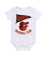 Baby Boys and Girls Fanatics Baltimore Orioles Fan Pennant 3-Pack Bodysuit Set