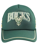 Men's '47 Brand Hunter Green Milwaukee Bucks Sidebrand Stripes Trucker Adjustable Hat