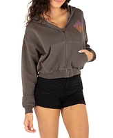 Hurley Juniors' Balance Cropped Zip-Up Hoodie