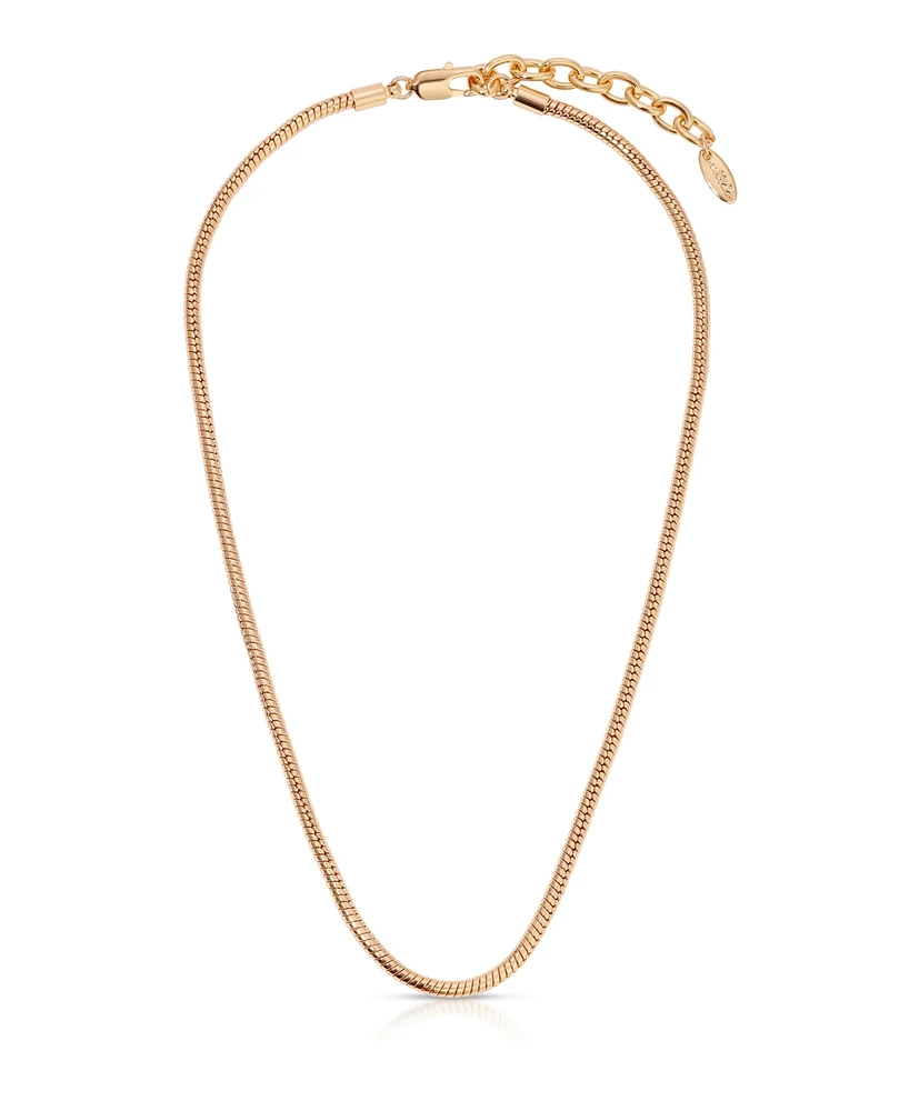 Ettika Classic 18k Gold Plated Snake Chain Necklace