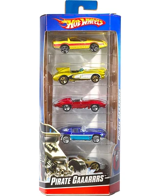 Hot Wheels 1:64 Scale Die-Cast Toy Cars, 5-Pack of Toy Race Cars, Hot Rods, Character Cars, or Rescue or Pick-Up Trucks, Styles May Vary - Multi