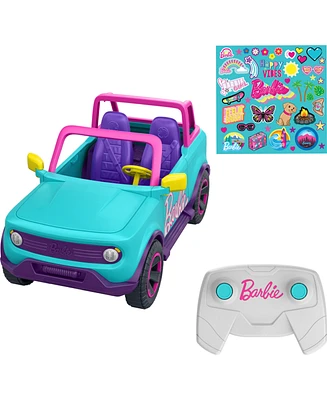 Hot Wheels Barbie Rc Suv and Stickers, Battery