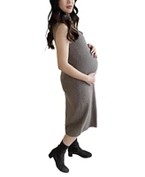 Emilia George Maternity Wool Blend Sleeveless Alexandra Dress