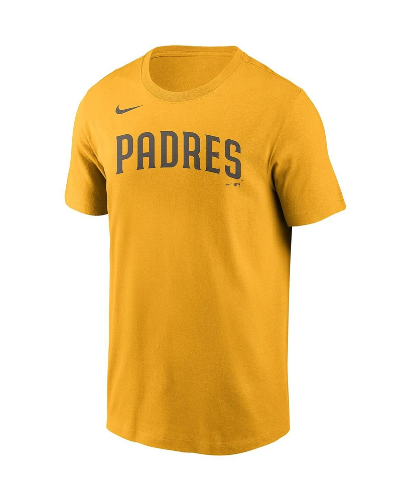 Men's Nike Fernando Tatis Jr. Gold San Diego Padres Name and Number T-shirt