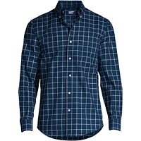 Lands' End Men's Tailored Fit No Iron Twill Long Sleeve Shirt