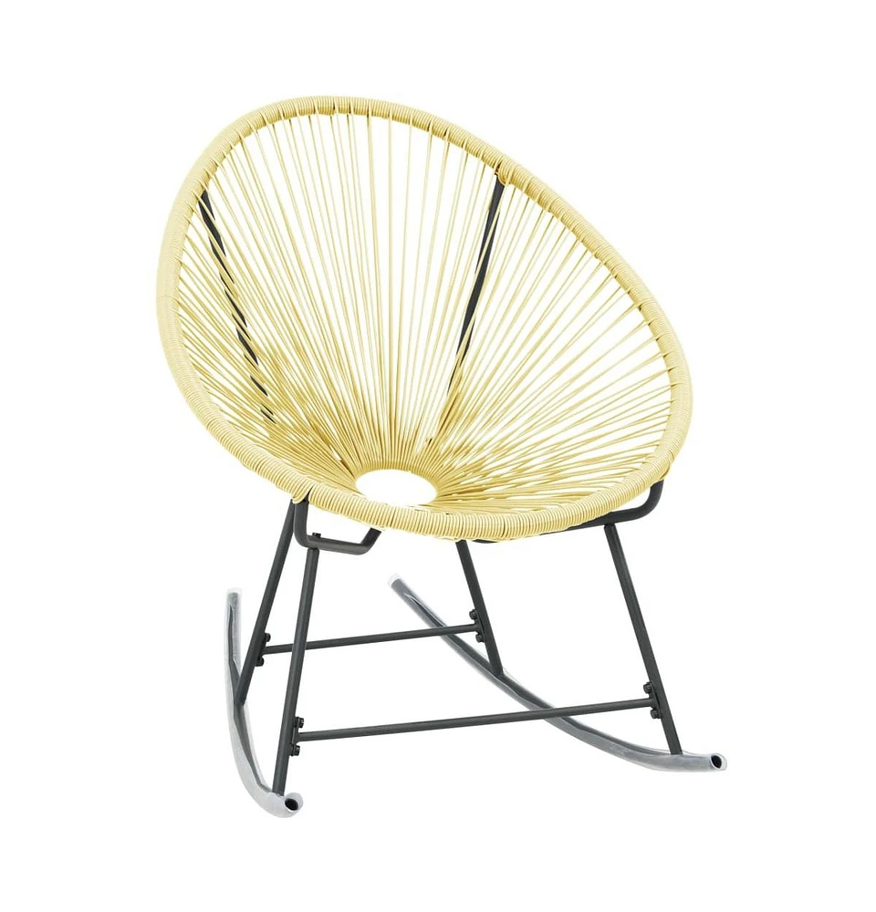 Outdoor Acapulco Chair Poly Rattan Beige