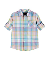 Toddler/Child Boys Plaid Two-Fer Shirt