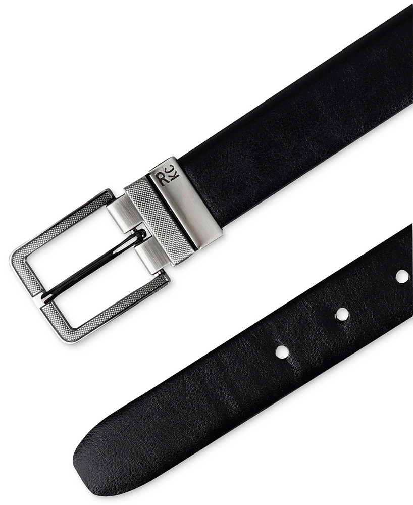 Kenneth Cole Reaction Men's Reversible Faux-Leather Harness-Buckle Belt