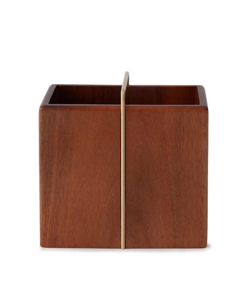 Cassadecor Soho Acacia Wood Toothbrush Holder