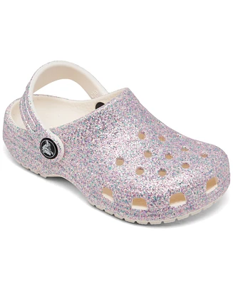 Crocs Toddler Girls Classic Glitter Clogs from Finish Line