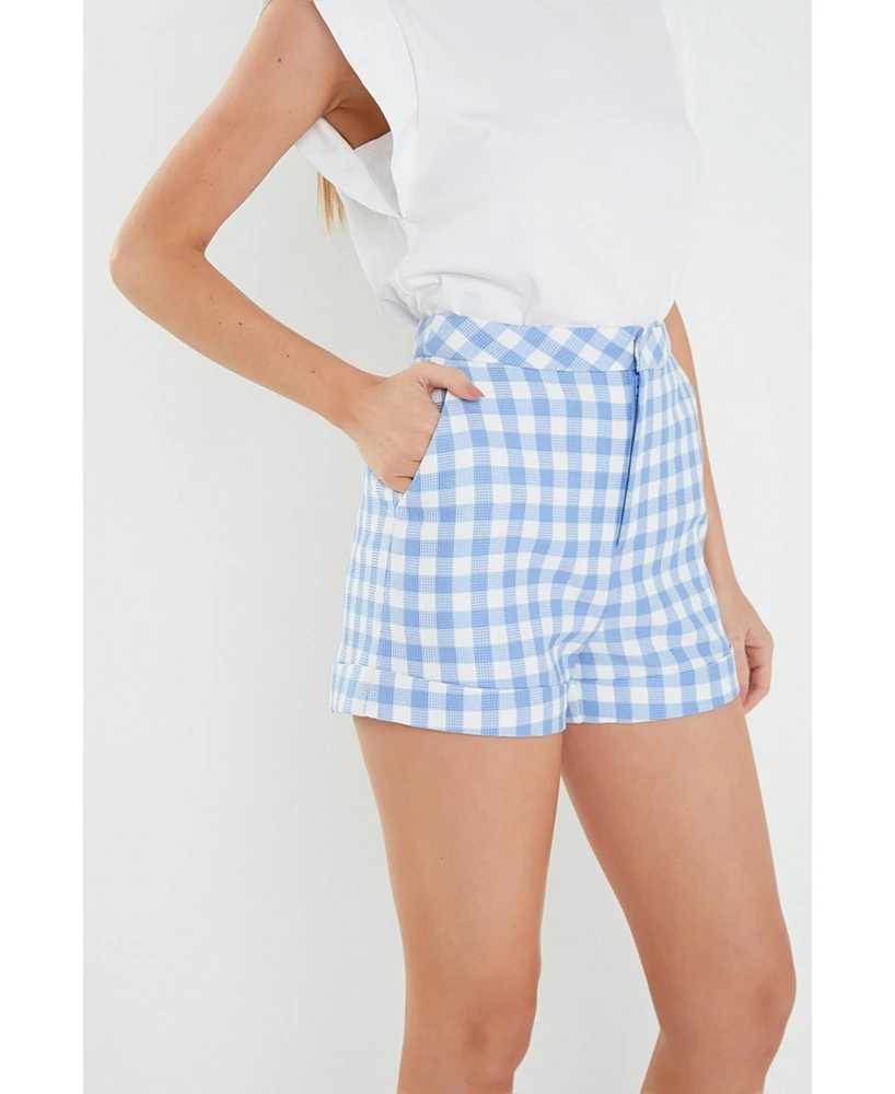 English Factory Women's Gingham Shorts