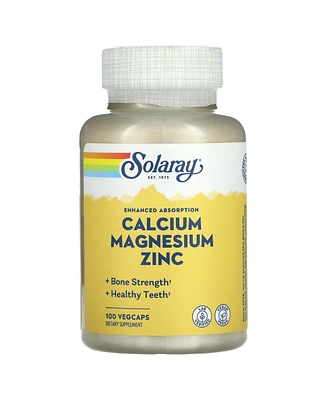 Solaray Calcium Magnesium Zinc - 100 VegCaps