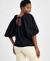 On 34th Women's Balloon-Sleeve Top, Created for Macy's