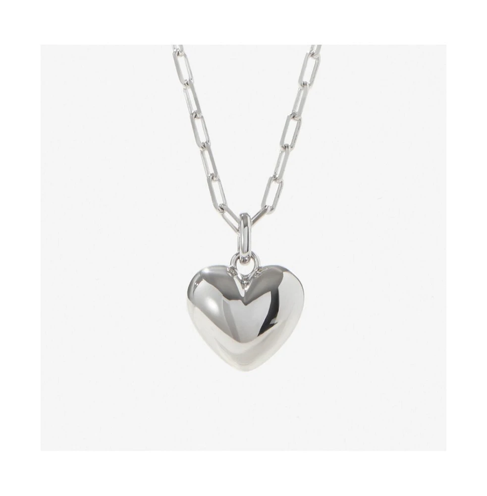 Ana Luisa Puffed Heart Necklace - Lev Silver