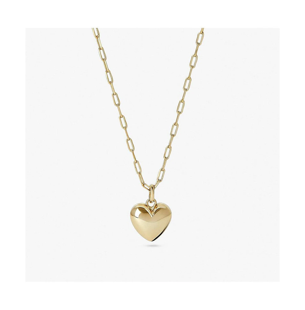Ana Luisa Puffed Heart Necklace - Lev