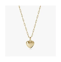 Ana Luisa Puffed Heart Necklace - Lev