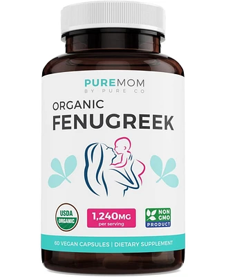 Usda Fenugreek Capsules - Lactation Supplement for Increased Breast Milk Supply - Herbal Breastfeeding Support - Aid for Mothers