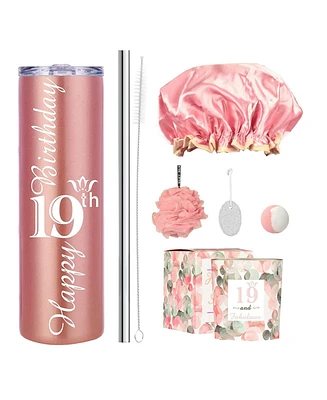 19th Birthday Gifts for Girls, Tumbler Set with Decorations, Perfect for Celebrating 19 Years, Fun and Unique Party Supplies for Memorable Celebration