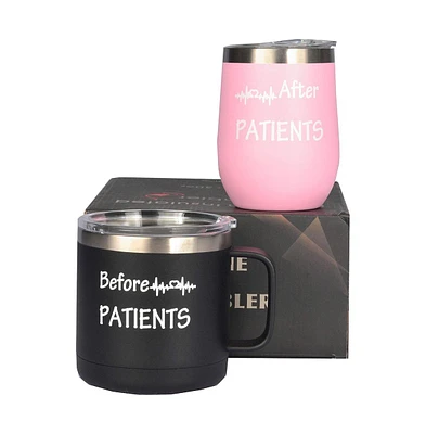 Before and After Patients Coffee Mug Tumbler, Ideal Graduation and Christmas Gifts for Doctors, Dentists, Medical Physicians, Dental Hygienists, Medic