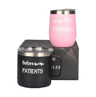 Before and After Patients Coffee Mug Tumbler, Ideal Graduation and Christmas Gifts for Doctors, Dentists, Medical Physicians, Dental Hygienists, Medic