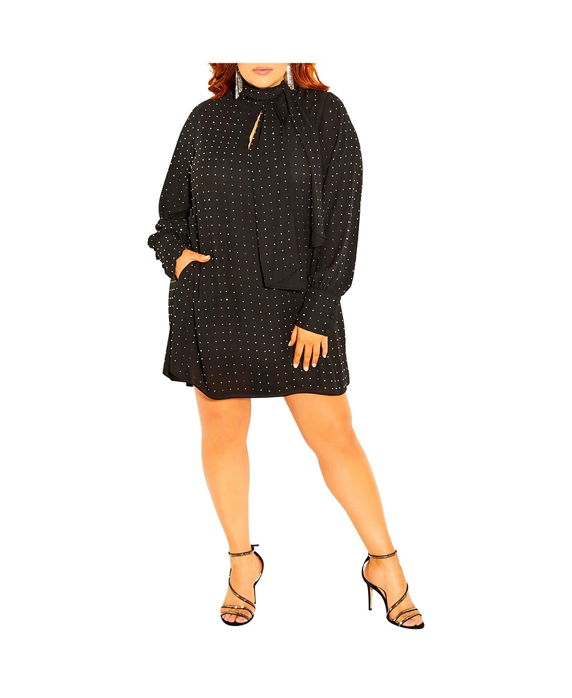 City Chic Plus Nailhead Tunic Top