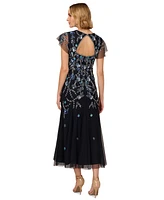 Adrianna Papell Women's Embellished Godet-Pleated Dress