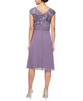 Alex Evenings Women's Sequined-Lace A-Line Dress