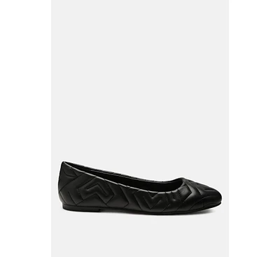 Janice quilted ballerina flats