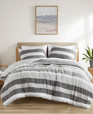 510 Design Blake Stripe Textured Print 3-Pc. Comforter Set, King/California King