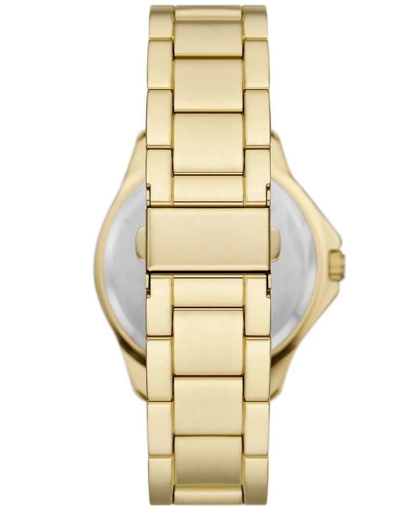 Folio Men's Three Hand Gold-Tone Alloy Watch 42mm - Gold