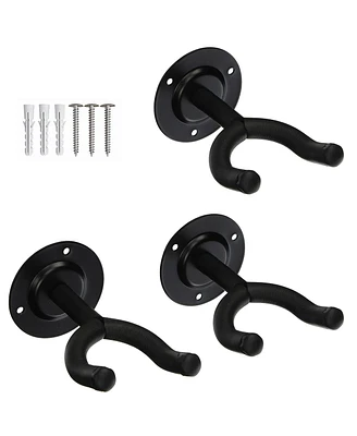 5 Core Guitar Wall Mount, Black Guitar Wall Hanger| 3 Pieces Guitar Hanger| V-Shaped Secure and Sturdy Guitar Holder Wall Mount| Guitar Accessories fo