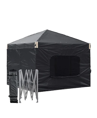 Aoodor Pop Up Canopy Tent with Removable Mesh Window Sidewalls, Portable Instant Shade Roller Bag