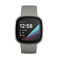 Fitbit Sense Advanced Health Smartwatch - Silver Rubber strap