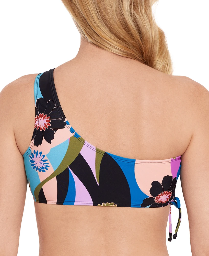 Salt + Cove Juniors' Blooming Wave One-Shoulder Bikini Top, Created for Macy's