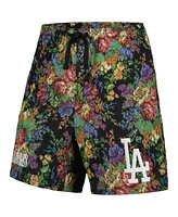 Men's Pleasures Black Los Angeles Dodgers Floral Shorts
