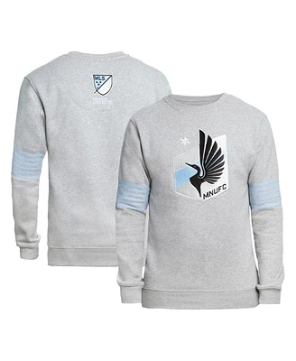 Men's Grungy Gentleman Gray Minnesota United Fc Pullover Sweatshirt