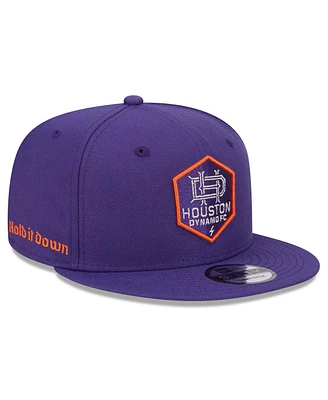 Men's New Era Purple Houston Dynamo Fc Jersey Hook 9FIFTY Snapback Hat