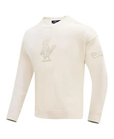 Men's Pro Standard Cream St. Louis Cardinals Neutral Drop Shoulder Pullover Sweatshirt