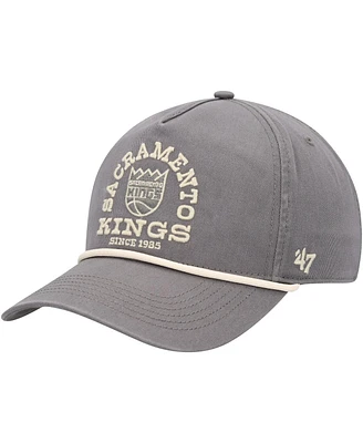 Men's '47 Brand Charcoal Distressed Sacramento Kings Canyon Ranchero Hitch Adjustable Hat