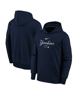 Big Boys Nike Navy New York Yankees Authentic Collection Performance Pullover Hoodie